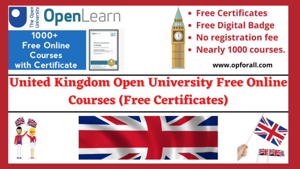 Free Online Courses in UK-2024 (Free Certificates)