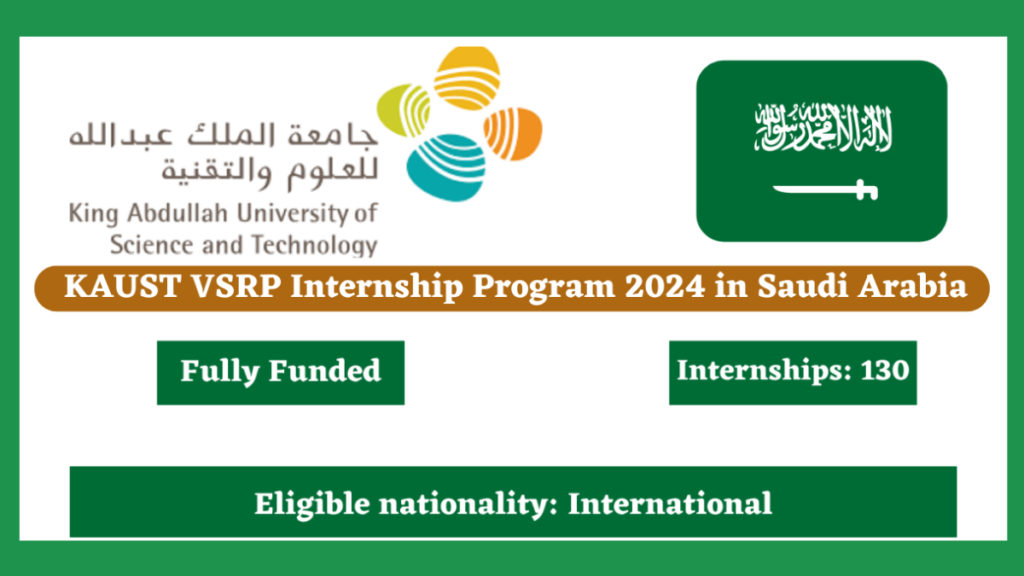 KAUST VSRP Internship Program 2025 In Saudi Arabia | Fully Funded