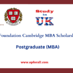 Boustany Foundation Cambridge MBA Scholarship 2024-25