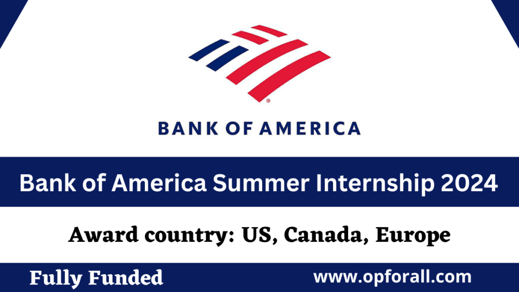 Bank of America Summer Internship 2024