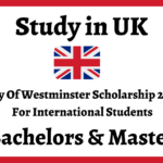 University Of Westminster Scholarship 2025 In UK For International Students