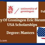 University Of Groningen Eric Bleumink Fund USA Scholarships | Fully Funded